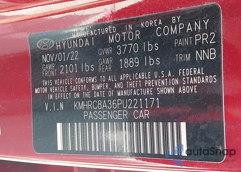 2023 Hyundai Venue Limited z USA, uszkodzony, nr VIN KMHRC8A36PU221171